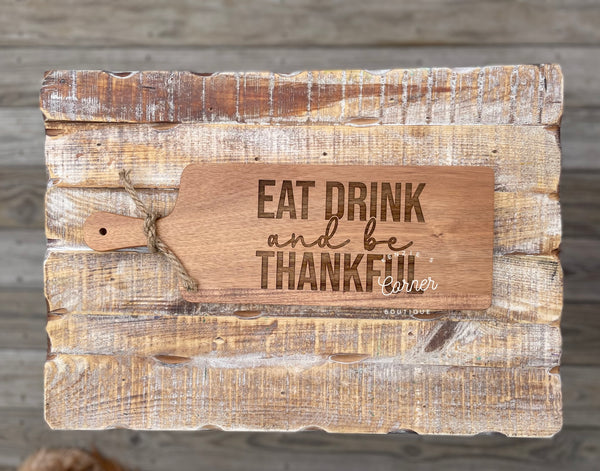 Thanksgiving Acacia wood custom laser engraved cutting board