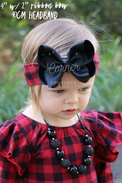 Buffalo Plaid headband, thin and regular