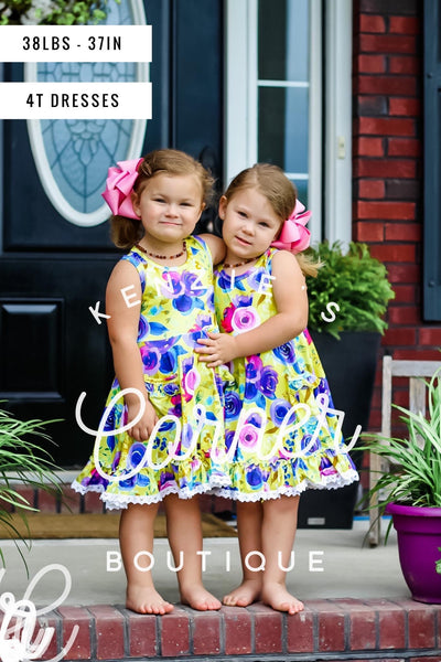 Yellow floral dress