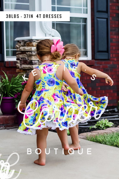 Yellow floral dress