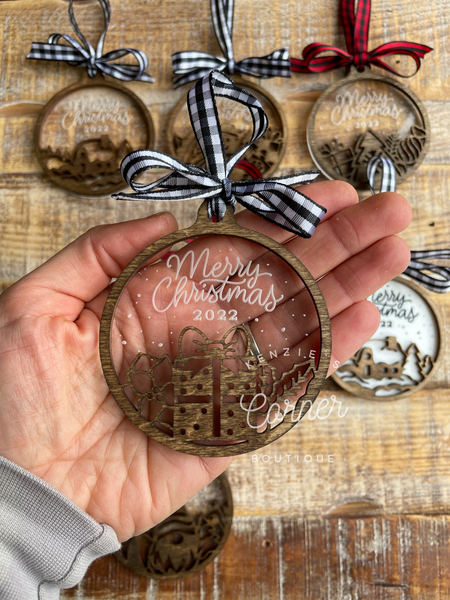 Merry Christmas acrylic ornaments