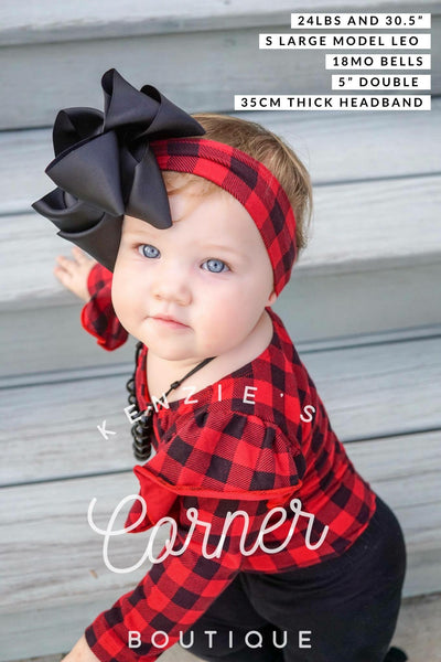 Buffalo Plaid headband, thin and regular