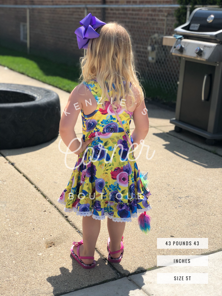 Yellow floral dress