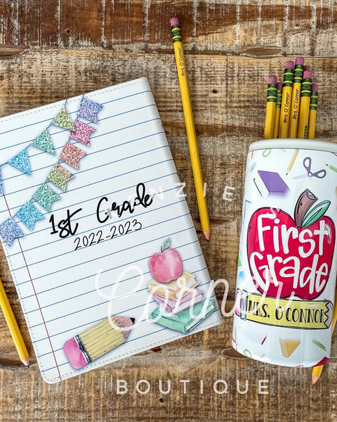 Personalized pencil holder