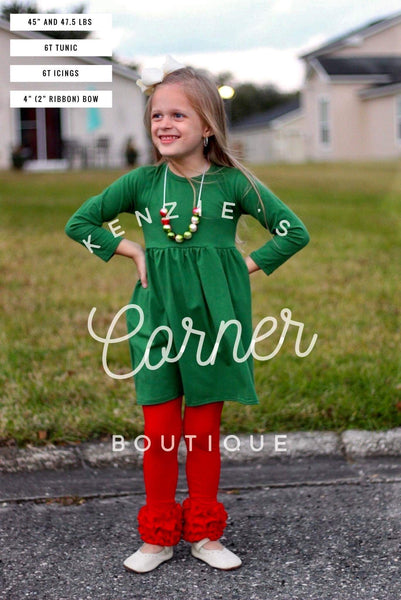 Green long sleeve pocket tunic