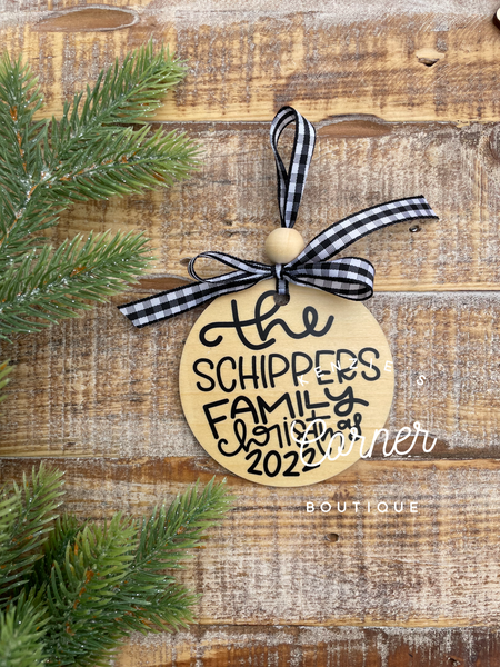 Blank Sublimation wood circle ornament