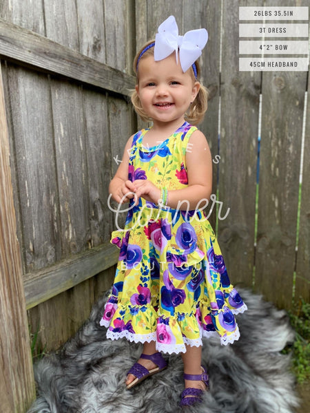 Yellow floral dress