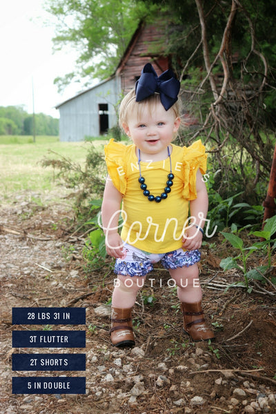 Navy 4 inch double bow