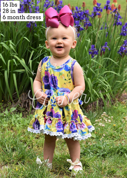 Yellow floral dress