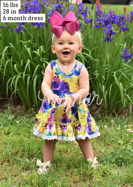 Yellow floral dress