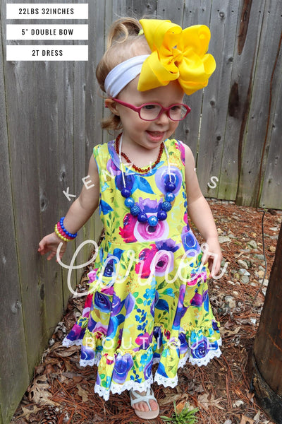 Yellow floral dress