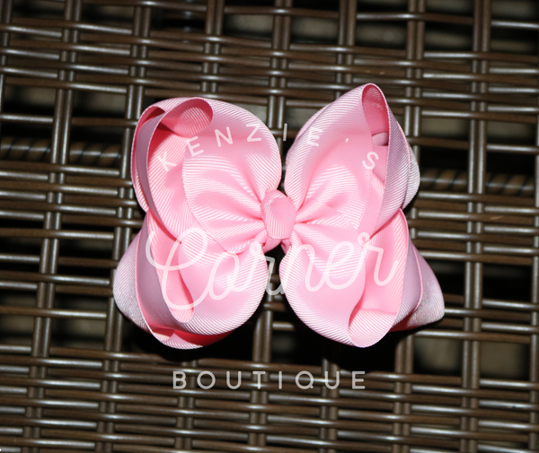 Pink 4 inch double bow