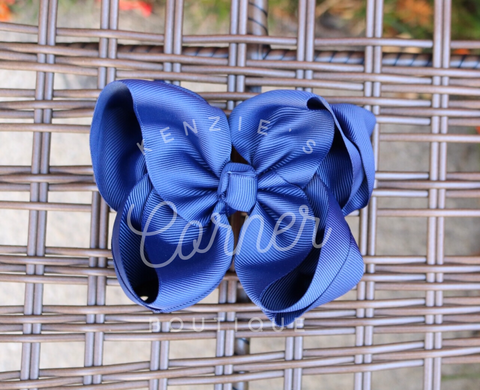 Navy 4 inch double bow