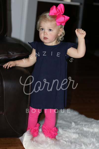 Navy Ella pearl dress