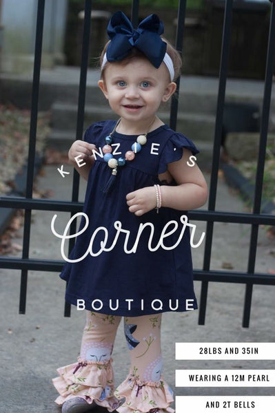 Navy Ella pearl dress