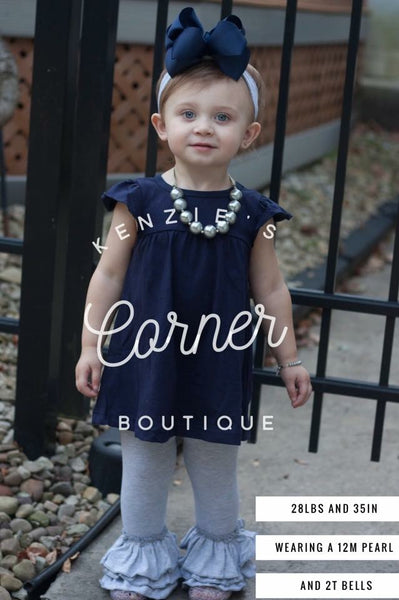 Navy Ella pearl dress