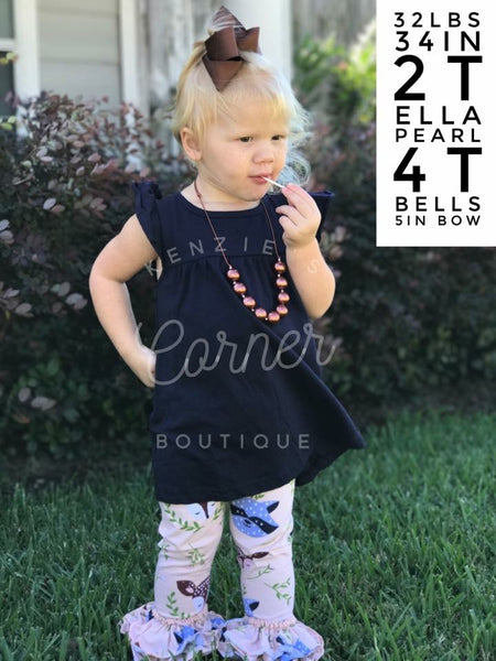 Navy Ella pearl dress