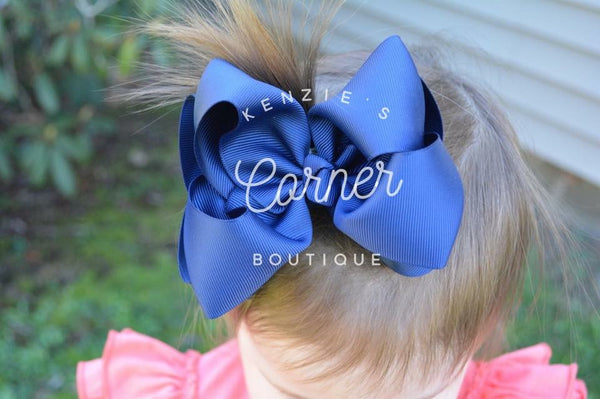 Navy 4 inch double bow